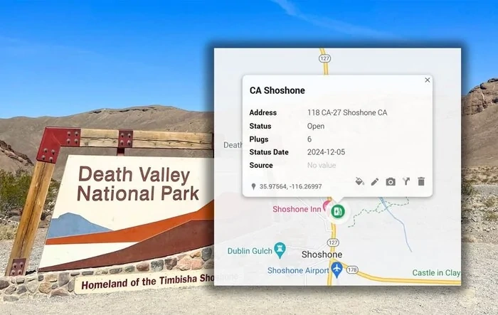 Rivian Adventure Network (RAN) Charging Station Opens in Shoshone, CA (edge of Death Valley)