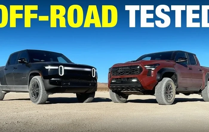 Edmunds' 2025 Gen2 R1T Dual Motor vs. Tacoma TRD Pro Off-Road Comparison