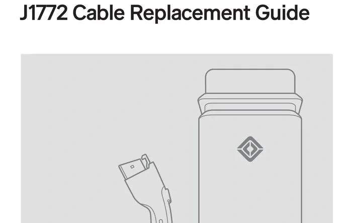 Rivian Wall Charger J1772 cable replacement guide
