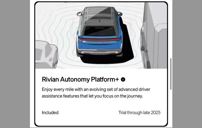 Rivian Autonomy Platform+ Trial Extended (Subscription Start Delayed)