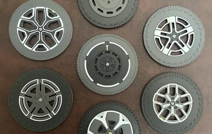 Drink Coasters - Rivian Wheels Designs (3D Print Your Own) 🍻