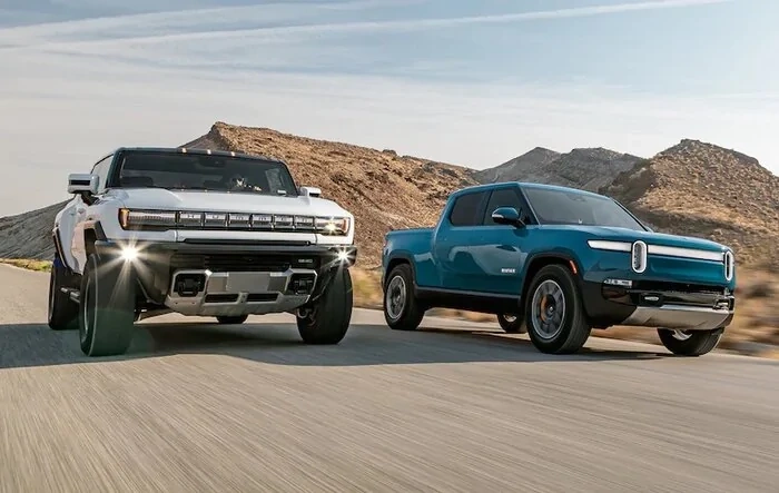 Rivian R1T vs GMC Hummer EV Comparison Test Review by Motor Trend