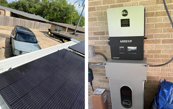 I built a ‘fueling station’ with 10- 400 watt panels, eg4 6000xp, and eg4 14kw battery