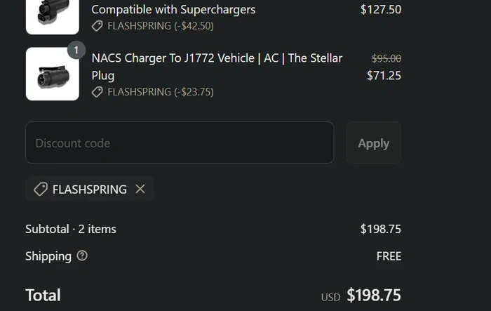 A2Z EV - 25% off FlashSale Available on Adapters / AC Extension Cords with Free Shipping.
