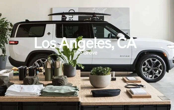 New Rivian Space opening at The Grove in LA on July 25