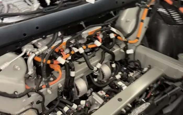 R1T underhood (frunk) look -- parts identified