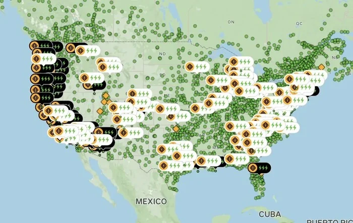 RAN chargers total 780+ stalls, 123 locations, 37 states (with 65% open to all EVs) - as of August 5, 2025