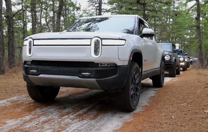 R1T Goes Off-Roading WIth Broncos and Jeeps