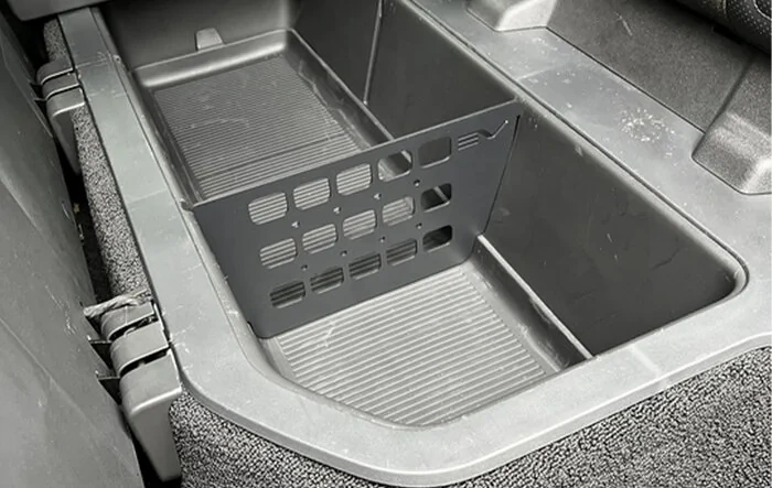 New Cargo Area Divider Molle Panels and Accessories - Rivian R1T Under Rear Seat Storage - EV Sportline