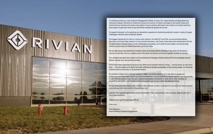 ? New Rivian email: production sequence adjustments to maximize production output in spite of supply challenge