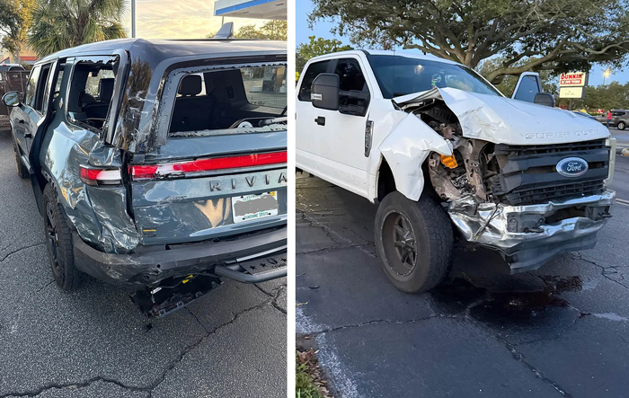 Recently rear-ended by Ford F-250