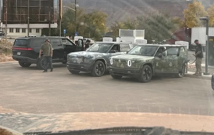 R2 prototypes spotted in Moab, charging at Tesla supercharger