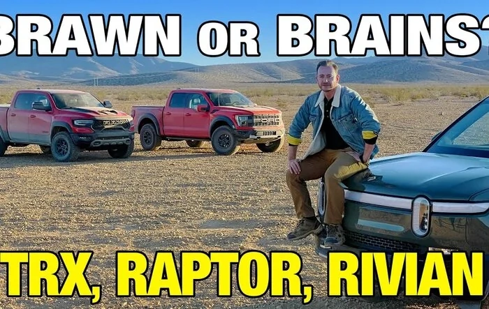 Brawn or Brains? RAM TRX vs. Ford Raptor vs. Rivian R1T Comparison by Edmunds