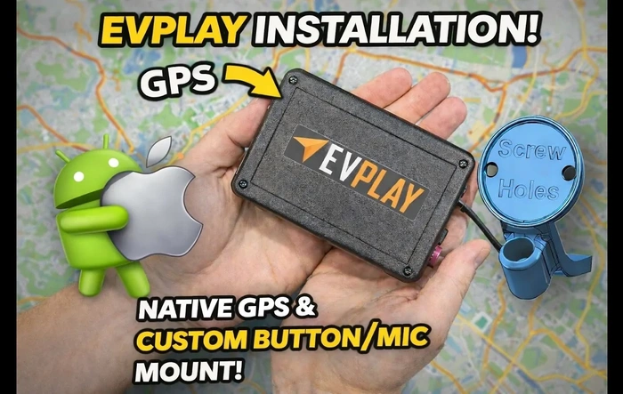 Successful EVPLAY install with GPS antenna, custom button & mic mount (full install video)