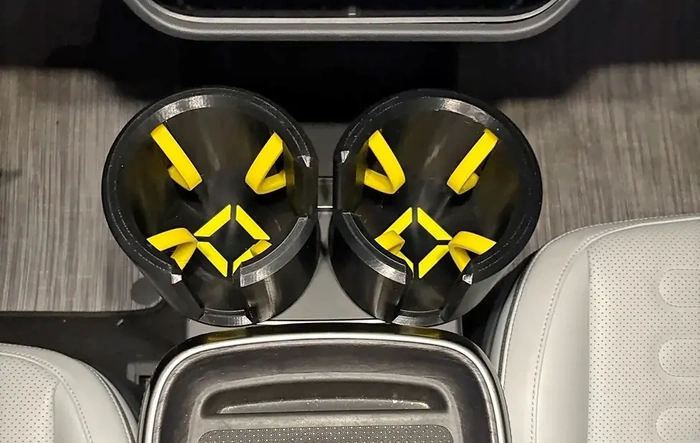 A cup holder that finally fits everyone’s drink (R1S / R1T) - Flex-Grip Cup Holder by Niftly3D