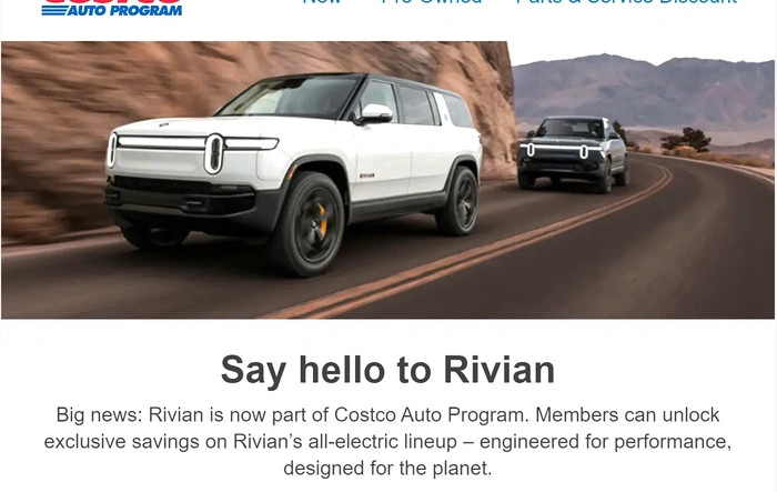 Rivian is now part of Costco Auto Program 🛒
