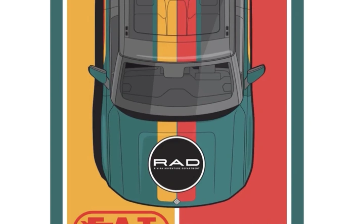 R1S Ice Race Car Livery preview by RAD (Rivian Adventure Department) for Fat Ice Race