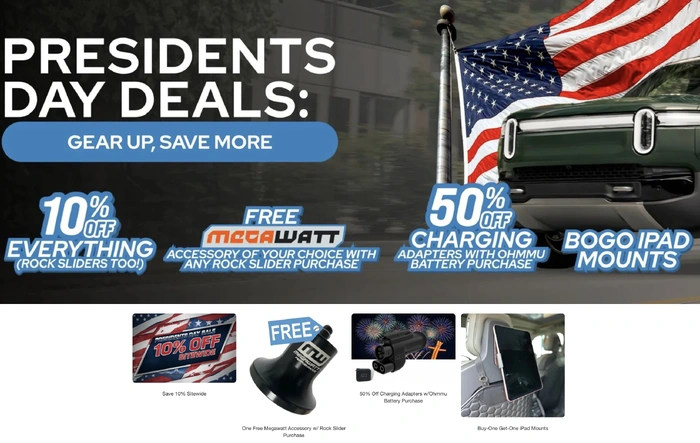Presidents Day Savings: Ends Tonight (Feb 16, Midnight) - Electruck4x4