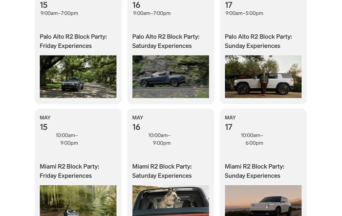 Palo Alto & Miami R2 Block Parties -- RSVP Signup Page / Dates (May 15-17)