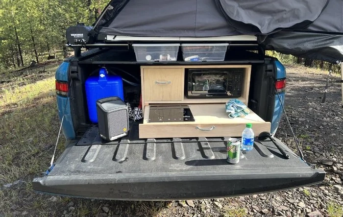 R1T camping/overlanding adventure!  Ochoco National Forest.