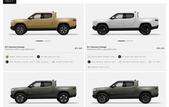 First look at @ “Introducing the R1 Shop” -- Rivian website to shop for R1T that delivers in 6-8 weeks