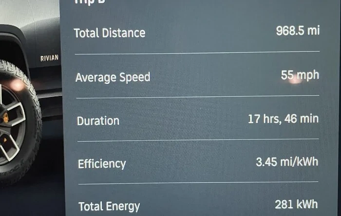 R1T Trip report. Round trip Portland OR to San Jose CA