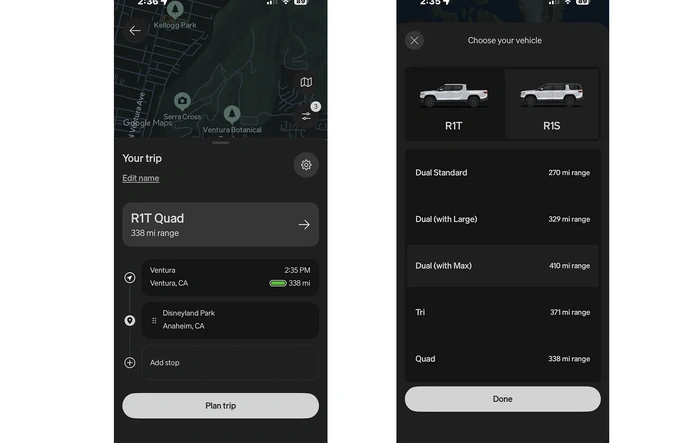 New Mobile App version gives more detailed Map View for planning