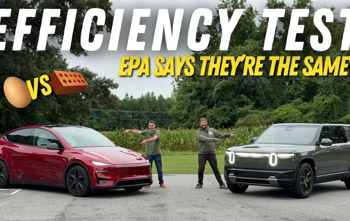 2027 R2 Performance vs. 2026 Model Y Performance - highway efficiency test (Out of Spec comparison)