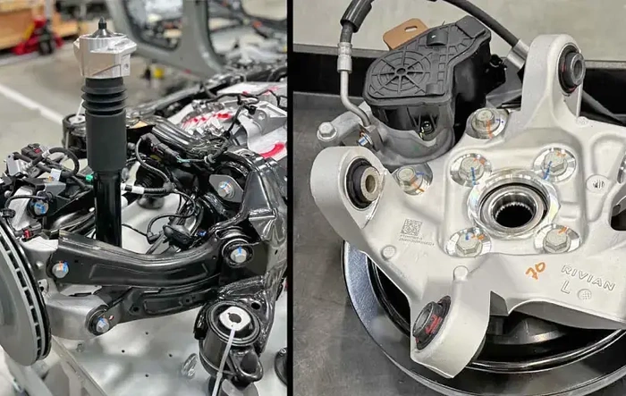 R2 suspension specs: MacPherson Struts (front), multi-link suspension (rear), mechanical antiroll bars, coil springs, triple tube shock absorbers