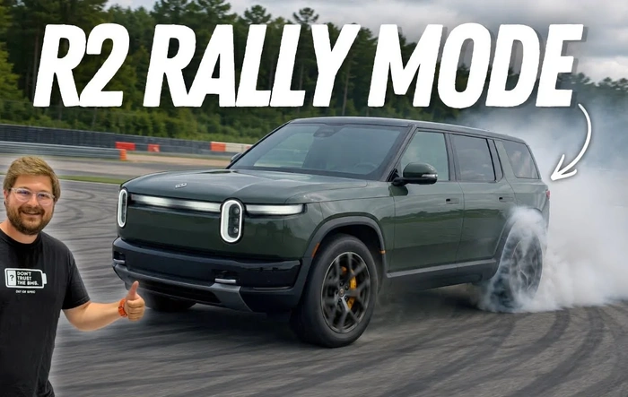 R2 Rally Mode fun on track. Out of Spec: "This Is The Most Fun EV I’ve Driven"