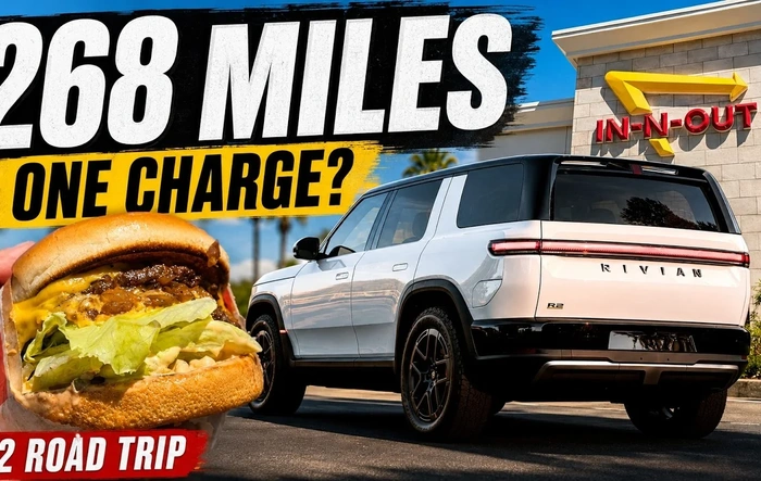Took my first road trip in the R2! -- 100% to 5% 263 miles range