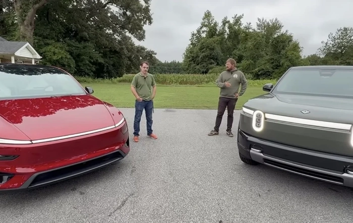 R2 Performance vs. Model Y Performance acceleration comparison: 0-60, 50-90, 1/8 mile, 1/4 mile, 75-0 braking