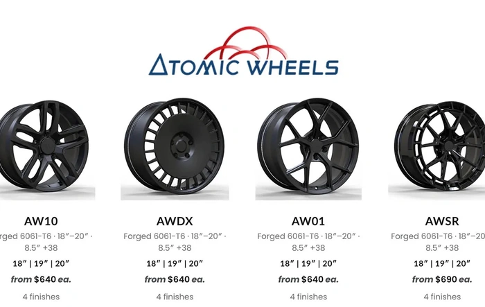ATOMIC-WHEELS x RIVIAN R2 Forged Wheels in sizes 18" 19" 20"