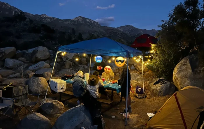 Let there be light…. camping trip lighting powered by R1T