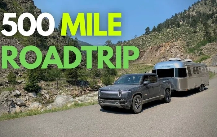 Airstream Towing w/ R1T - 500 Miles Over Flatlands and Mountains