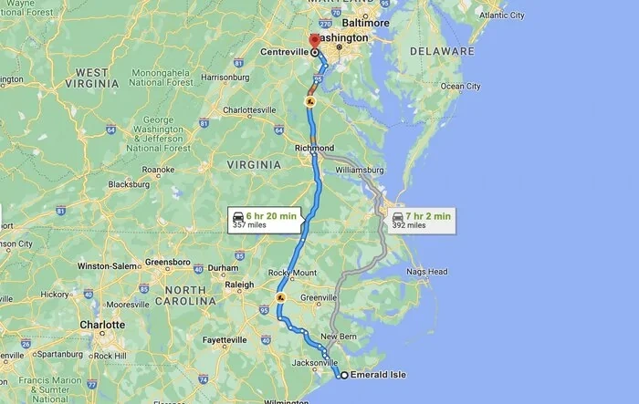 First road trip with the R1T, went well... 385 miles from Emerald Isle, NC to Centreville VA