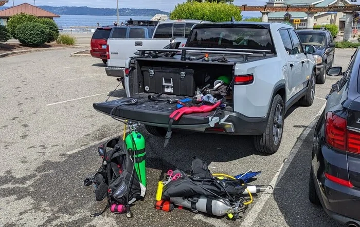 R1T Scuba Trip: The Drive & The Dive