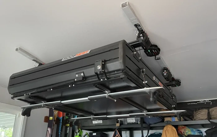 Rooftop tent storage solution for Rivian R1T