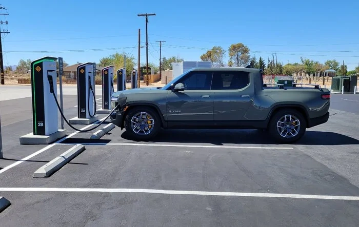 California Rivian Charging Network Stations - charging experience and photos from visit