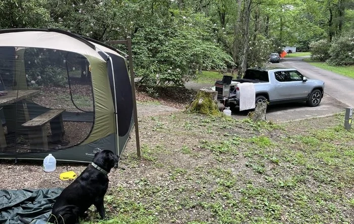 First R1T Camping Trip Report – Nice Two Night NC Mountains Getaway