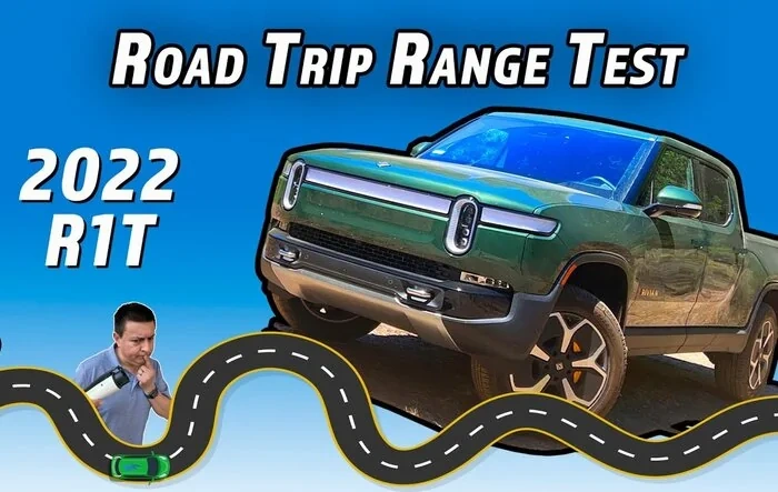 (Alex on Autos) 2022 R1T Road Trip Range Test! 338 Miles on 21" Wheels