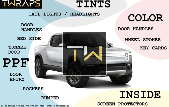 Products & Accessories for Rivian R1T/R1S by TWRAPS