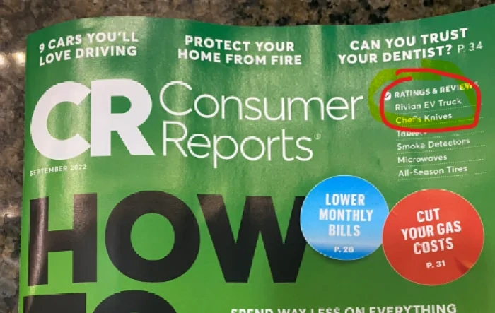 First drive R1T review article in September's Consumer Reports