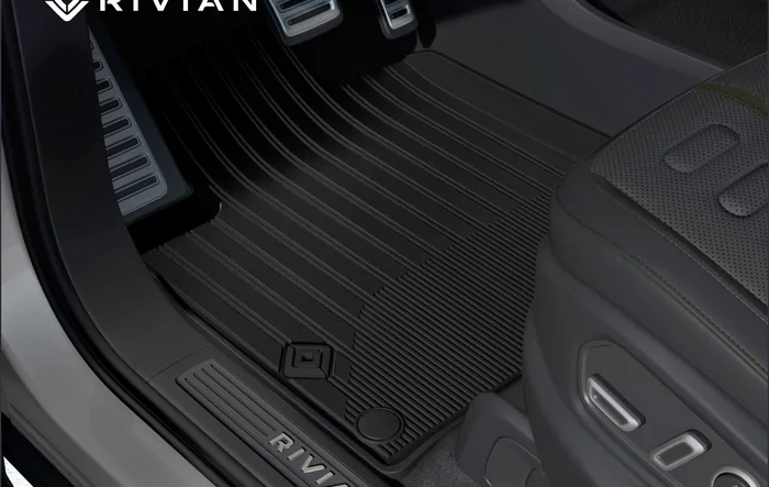 Update: Rivian All-Weather Floor Mats begin delivery October 2022, with logo changed to black