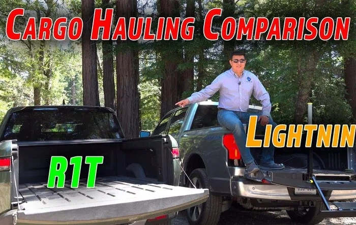 Lightning vs Rivian R1T Cargo Capacity / Hauling Comparison by Alex on Autos