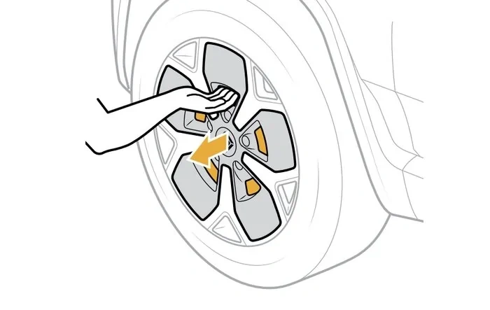 Rivian 21" road wheel center cap installation guide