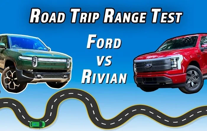 How Far Will They Go? Rivian R1T vs Ford F-150 Lightning Highway Range Test