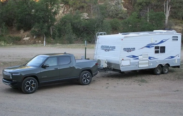 Towing our home with our R1T - trip report
