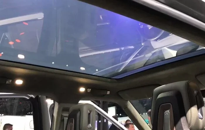 Cost to replace cracked R1T roof glass - $2209