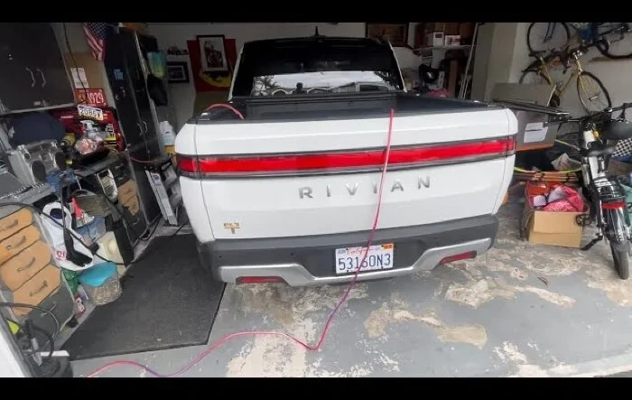 Rivian Owner's R1T powers 2 refrigerators during blackout